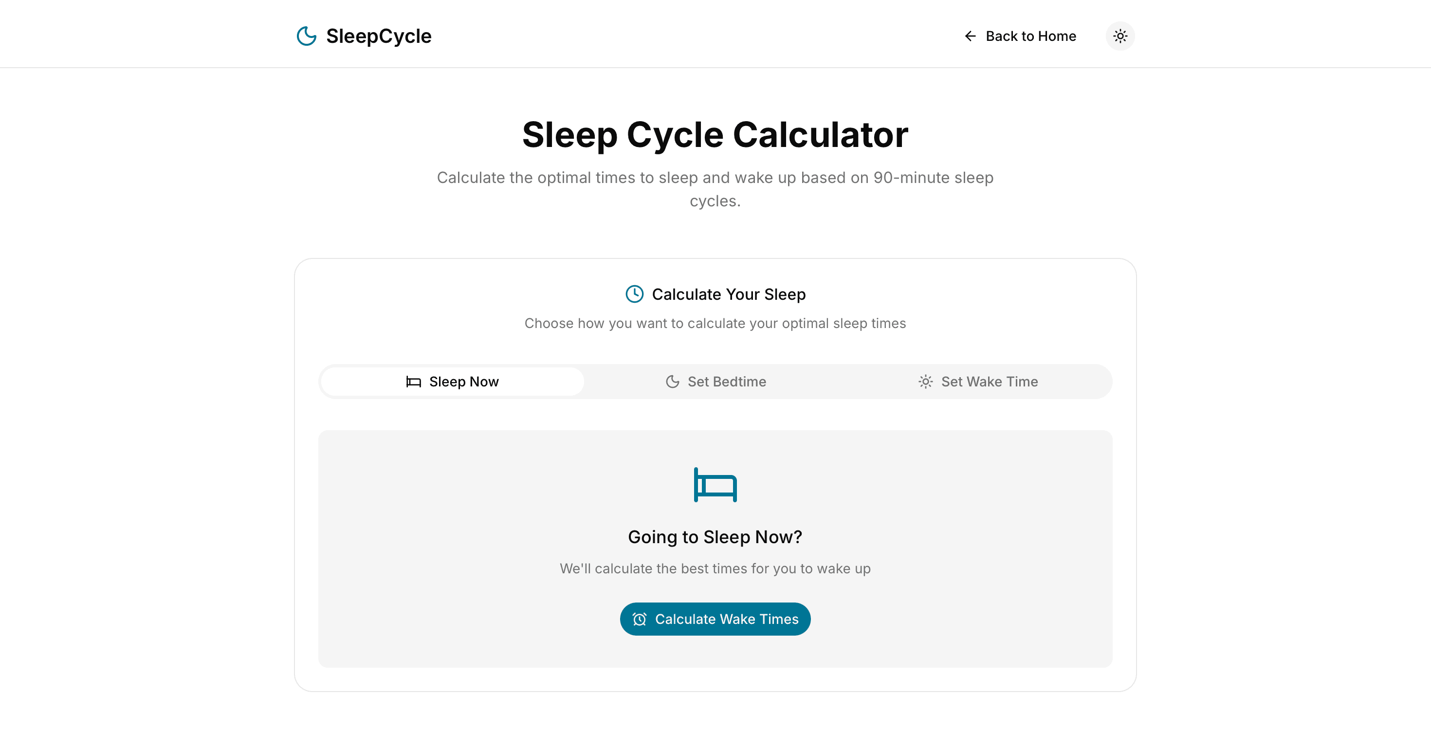Sleep cycle calculator